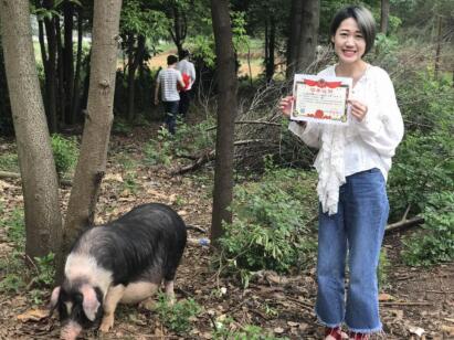 潮人新玩法 牧牧宁乡花猪成90后最潮宠物