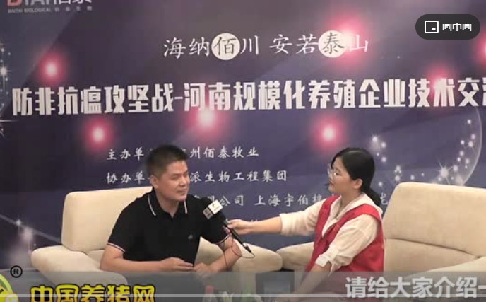 河南规模化养殖大会-中国养猪网对话 雄峰企业蔡荣琦总监