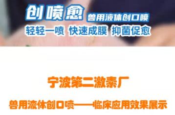 宁波第二激素厂 兽用液体创口喷，轻轻一喷 快速成膜 抑菌促愈！
