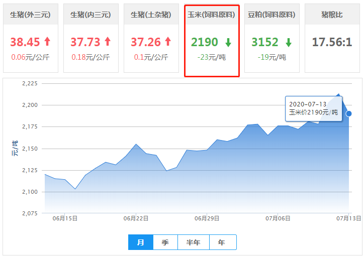 7月13日玉米价格：行情持续震荡，个别因素利空玉米市场！